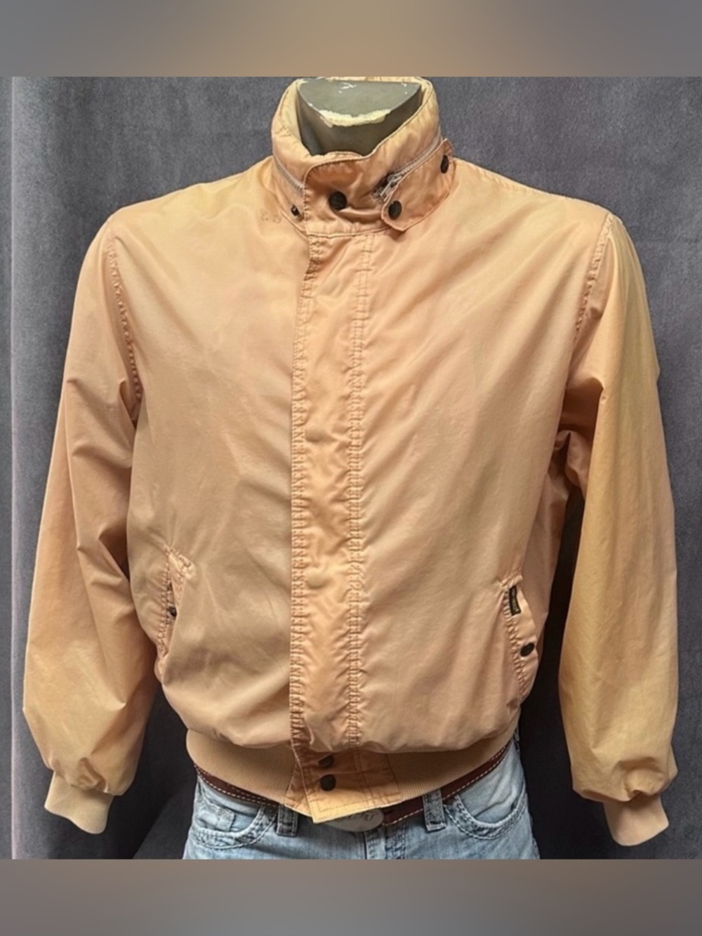 Vintage nylon cafe racer jacket men’s Sz large